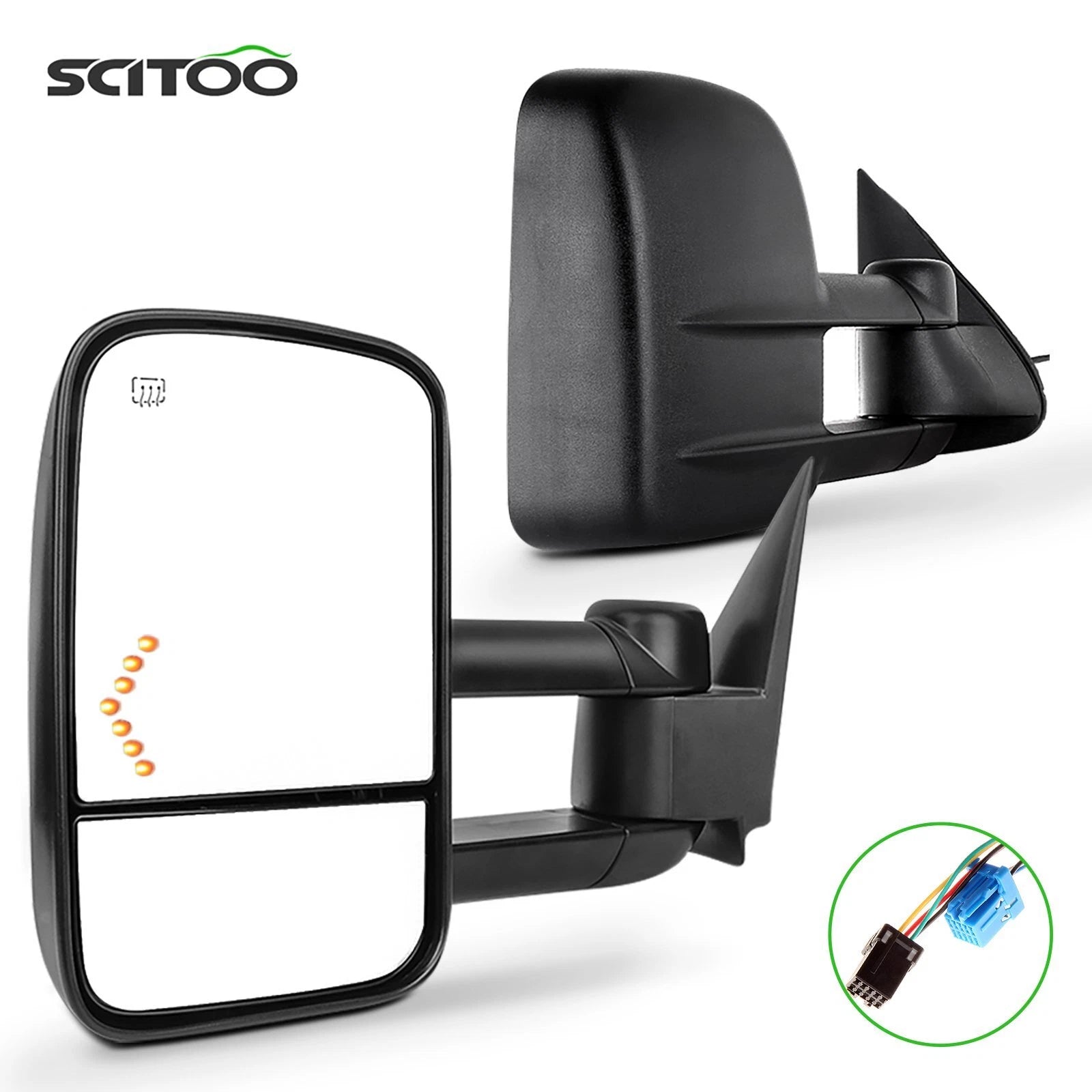 Pair Side Towing Mirror for Chevy GMC (2003–2007) Power Heated LED Signal