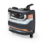 Headlight for Chevy Silverado 1500 (2016–2018) Black HID/Xenon with LED DRL