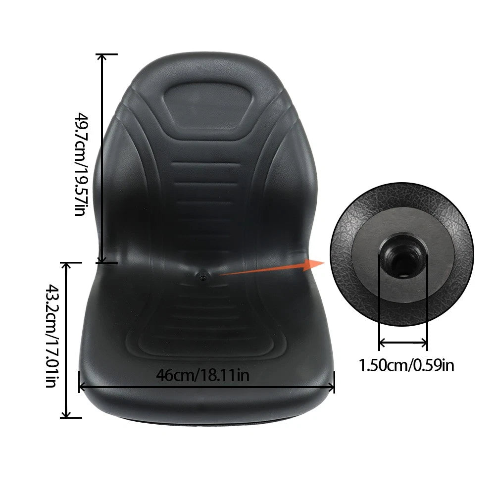 Black Bucket Seat for John Deere Skid Steer (240–332)