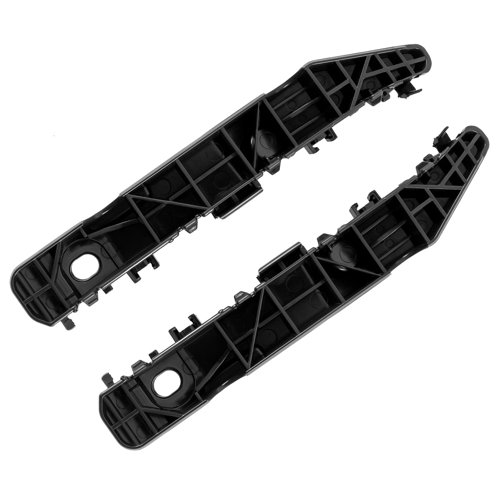 Set of 2 Bumper Brackets for Hyundai Sonata (2015–2017) - Plastic Black