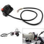 Handlebar Switch Button for Motorcycle Horn Turn Signal Fog Light Headlight BLK