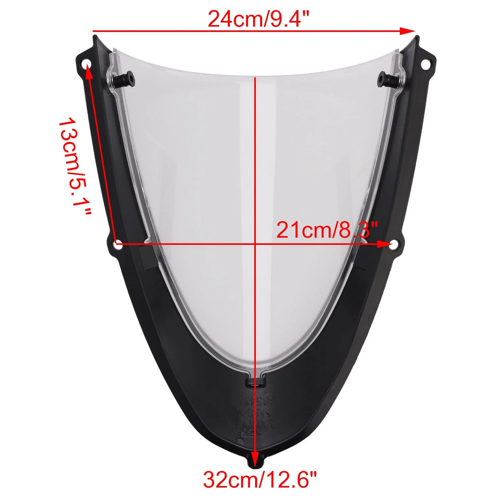 Headlight Fairing Windshield for Aprilia RS 660 (2020–2024) Gloss Black/Clear