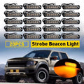 6-LED Amber Grill Side Marker Strobe Light Bar Kit for Car Truck (20x)