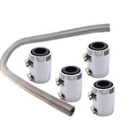 Set of 48" Stainless Steel Radiator Coolant Water Hose for Universal Fit