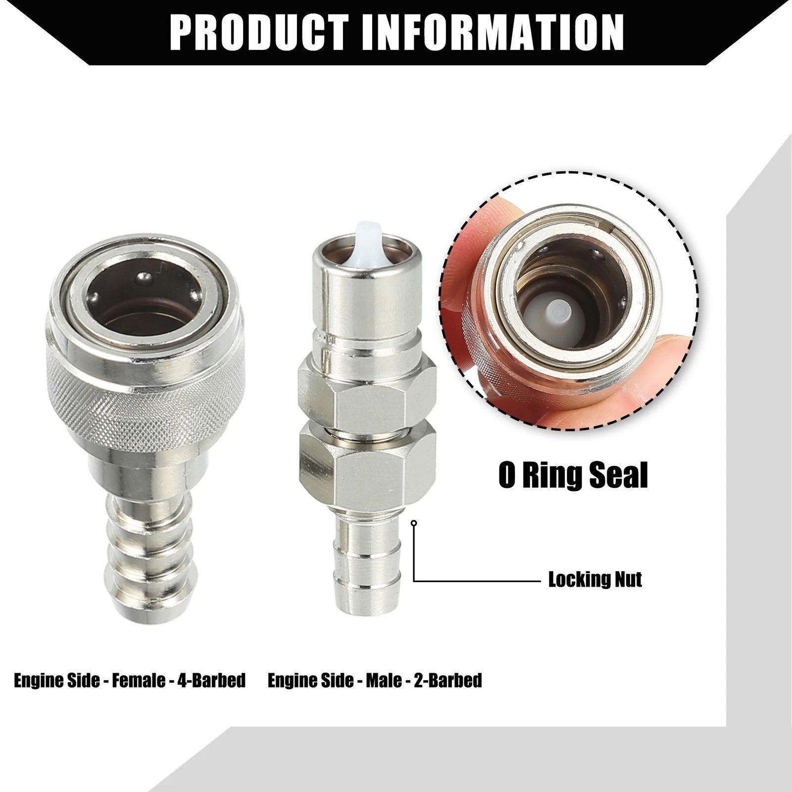 5/16" Boat Fuel Connector Male Nut for Tohatsu Nissan (2/4 Stroke)