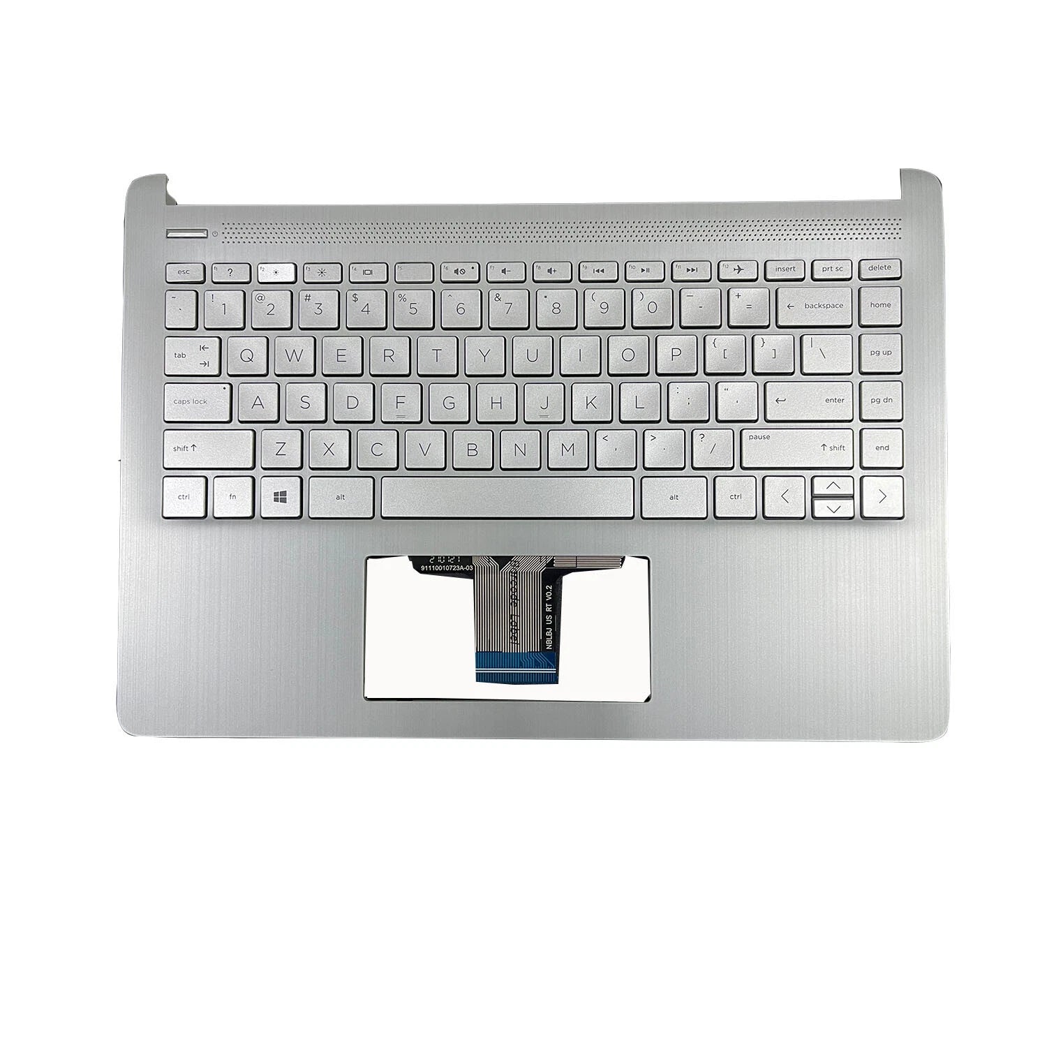 Silver Palmrest Non-Backlit Keyboard L88200-001 for HP 14-DQ (2019–2021)