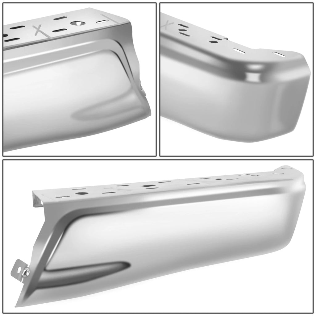 Set of 2 Rear Polished Chrome Steel Bumper End Caps for Ford F150 (2015–2020)