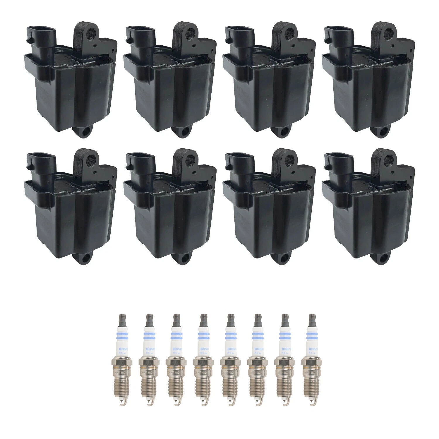 Set of 8 Ignition Coils & Spark Plugs for Cadillac Escalade ESV (2002–2020)