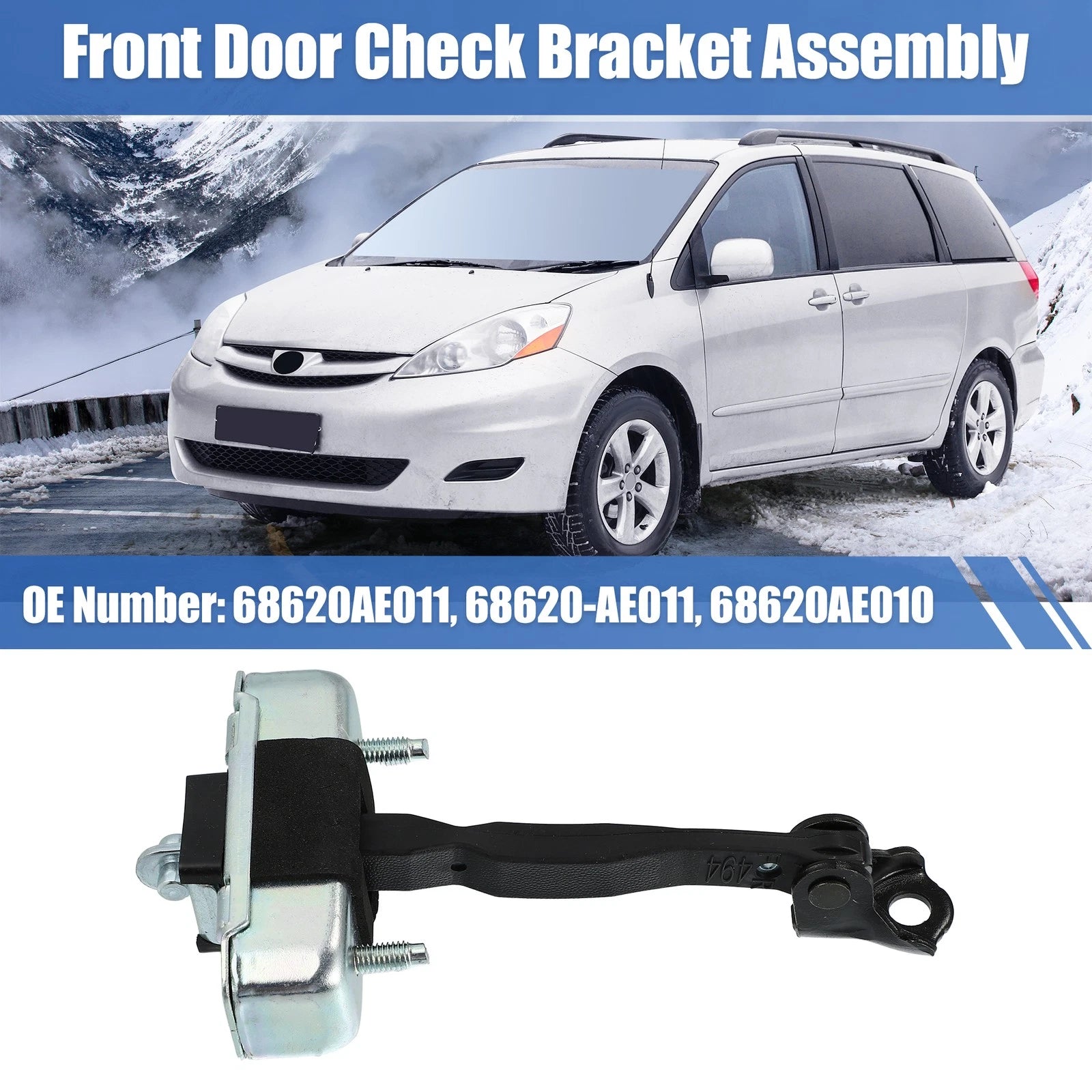 Front Door Check Stop Strap Assembly 68620-AE011 for Toyota Sienna (2004–2010)