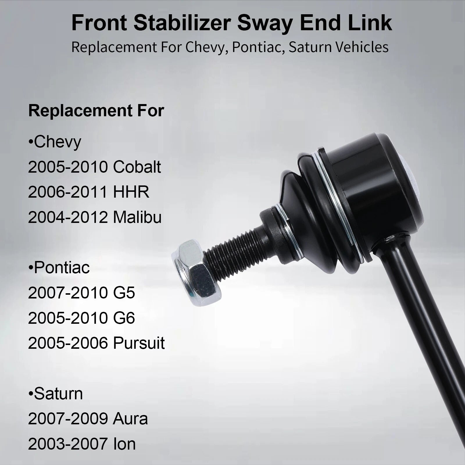 Front Stabilizer Sway Bar End Links for Chevy Cobalt Malibu G5 G6 Aura (2005-2012)