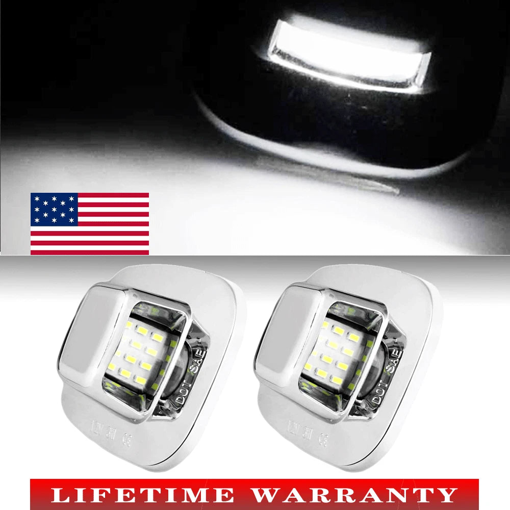 Set of 2 LED License Plate Lights for Chevrolet 1500/2500/3500 Pickup (1988–2000)