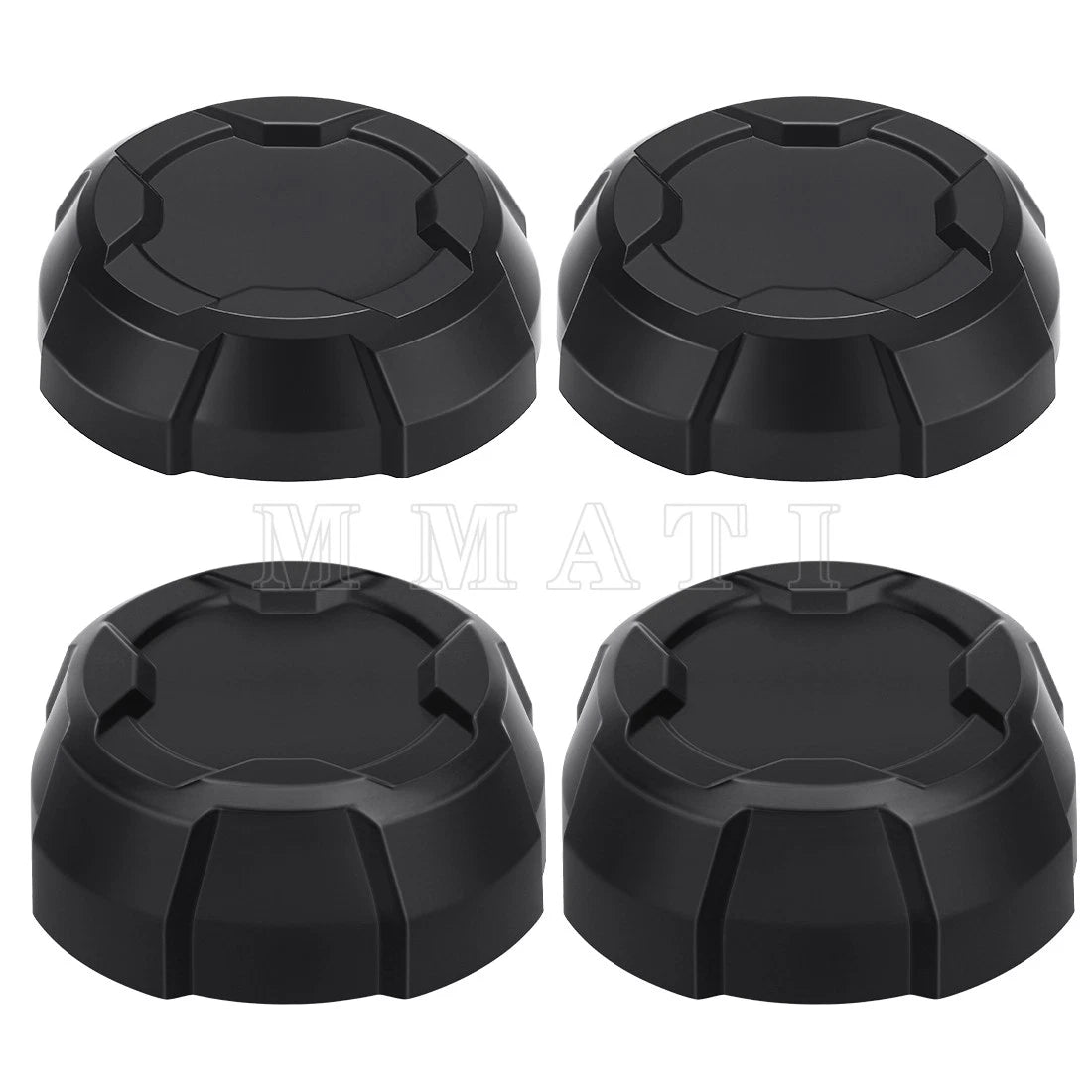 4X Matte Black Rim Caps for Polaris Ranger 570 Crew SP NorthStar (2022–2025)
