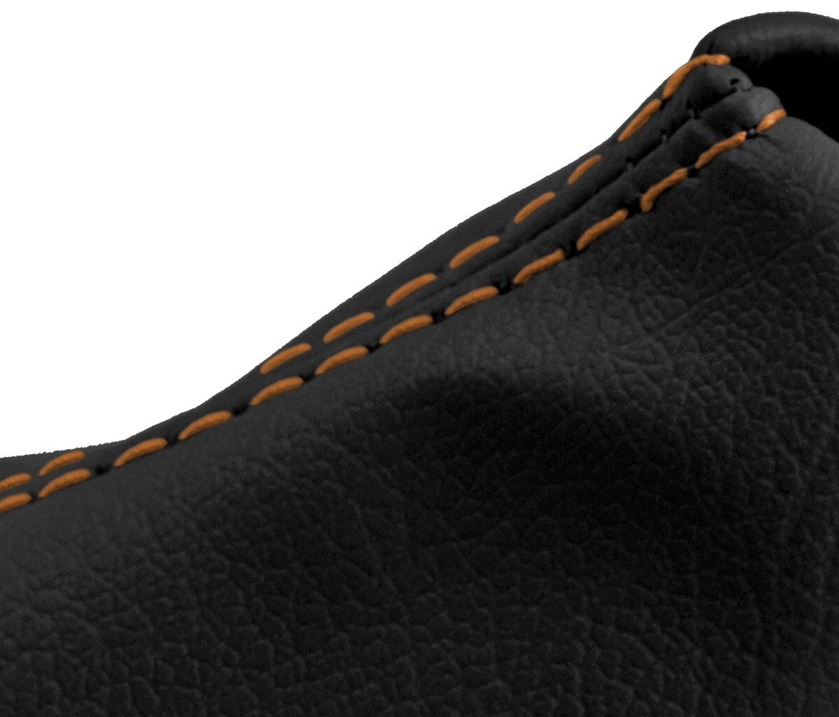 Manual Shift Boot for Ford Fiesta (2011–2019) Orange Stitch PVC Leather