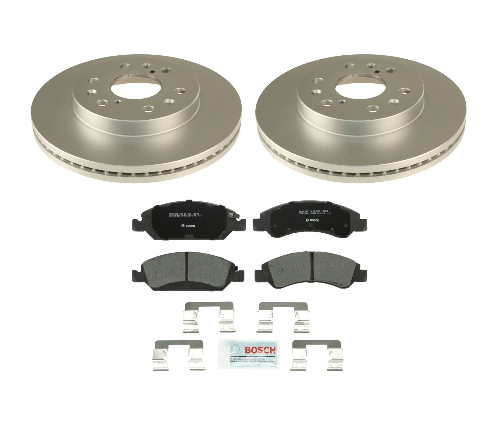Set of 2 Front Vented Rotors & Semi-Metallic Brake Pads for Chevy GMC