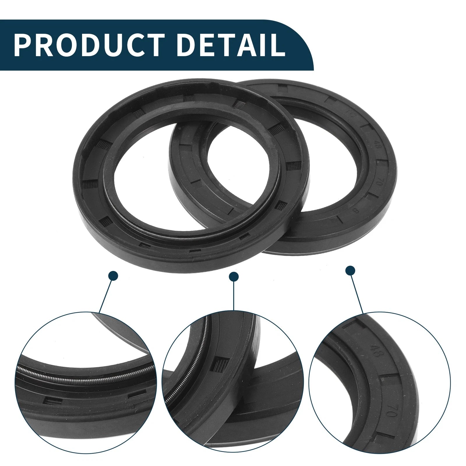 Set of 5 Oil Seal Rotary Shaft Seal NBR Rubber 48x70x8mm