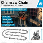 Tungsten Carbide Chainsaw Chain 3/8 050 68DL for Dewalt 20
