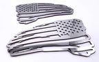 Polished Stainless Emblem Pair for American Flag Decals 6 x 3.5 (Universal)
