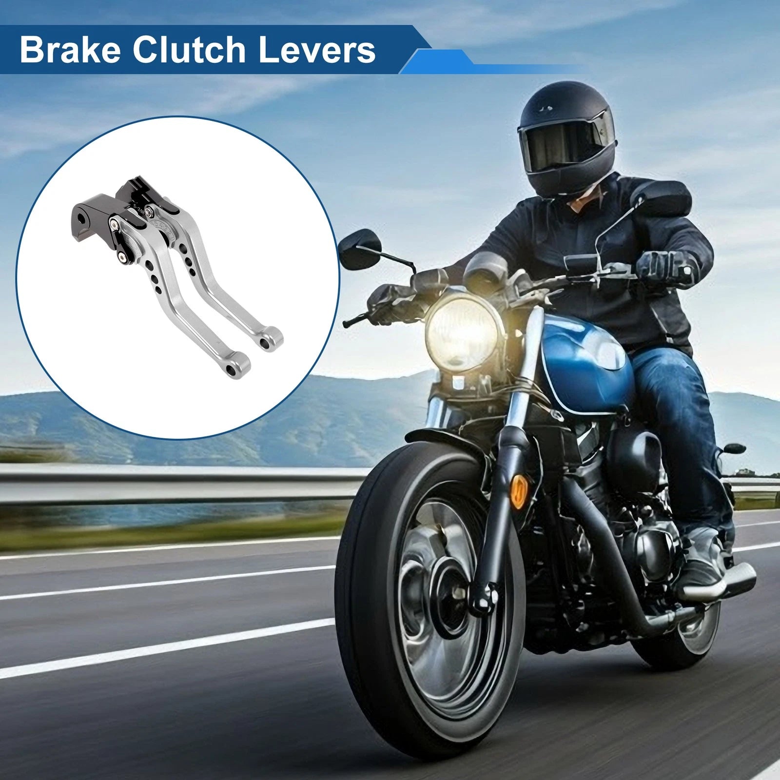 Adjustable Short Brake Clutch Levers for Suzuki GSXR750 (2004–2005) Silver Tone