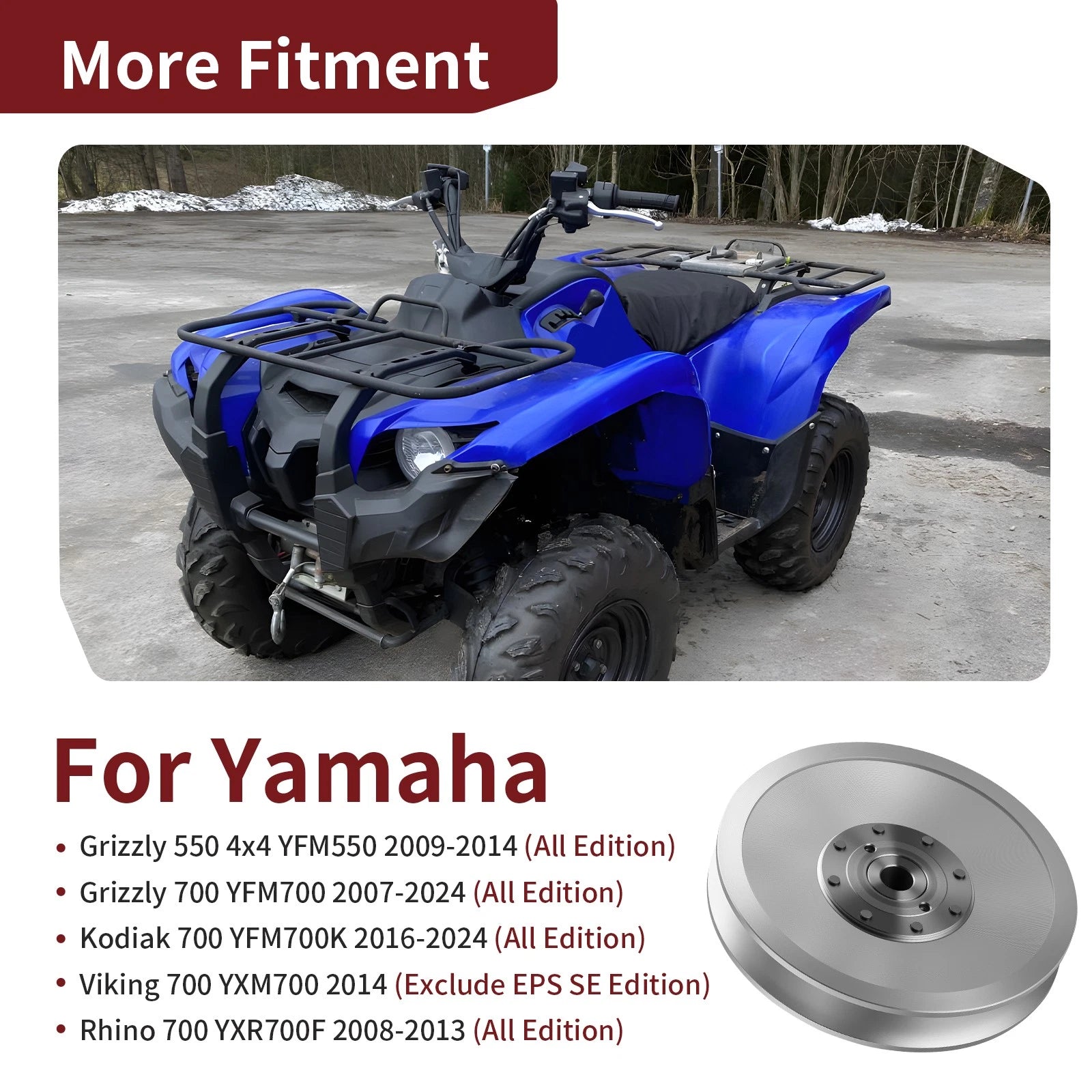 Secondary Driven Clutch for Yamaha Rhino 700 YXR700F (2008-2013)