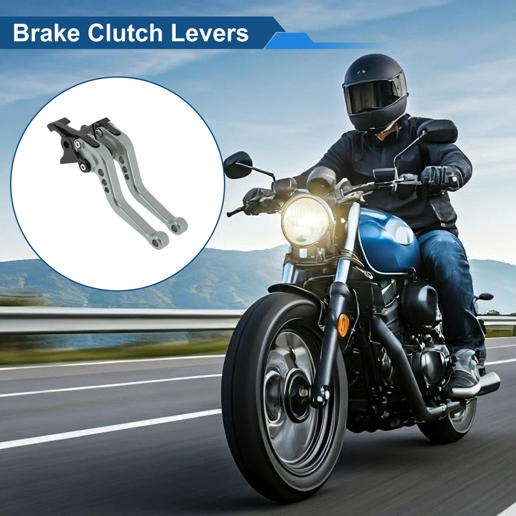 Adjustable Short Brake Clutch Levers for Honda CB599/CB600 (2002–2007) Titanium Tone