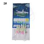 Set of 4 Fishing Lures with Luminous Hooks for Deep Sea Fishing