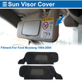 Sun Visor Cover Set for Ford Mustang (Left & Right) Carbon Fiber Black