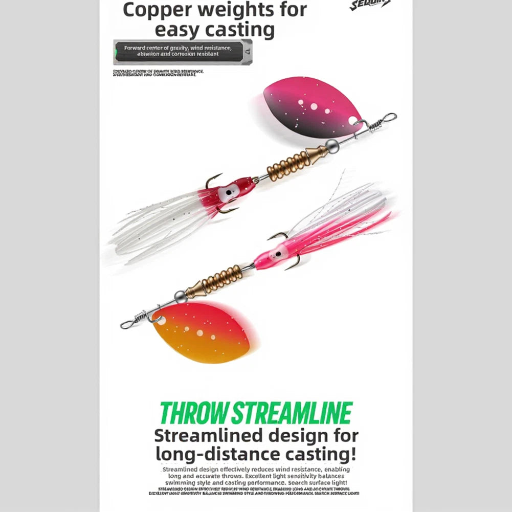 5pcs Luminous Sequin Bait for Bass Trout Night Fishing