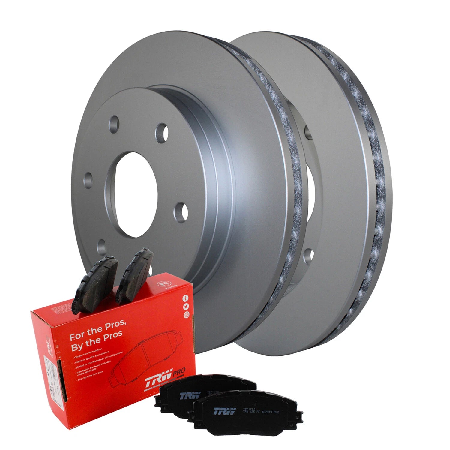 Front Brake Kit 305mm Rotors & TRW Pro Ceramic Pads for Silverado Sierra 1500 (2014–2023)