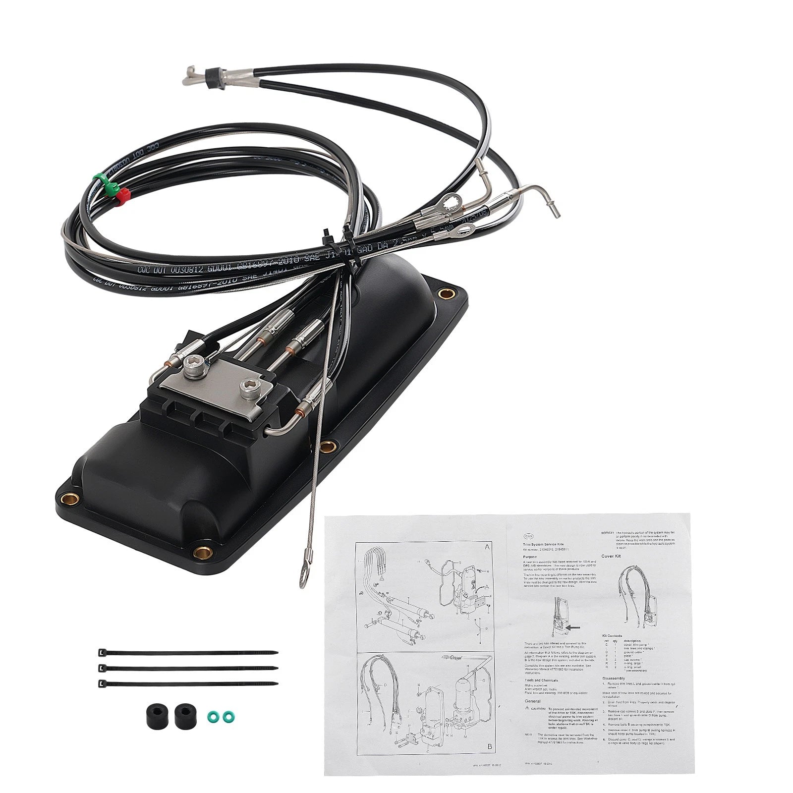 Pump Cover & Line Kit for Volvo Penta SX-A DPS-A DPS-B (21945911, 3884410)