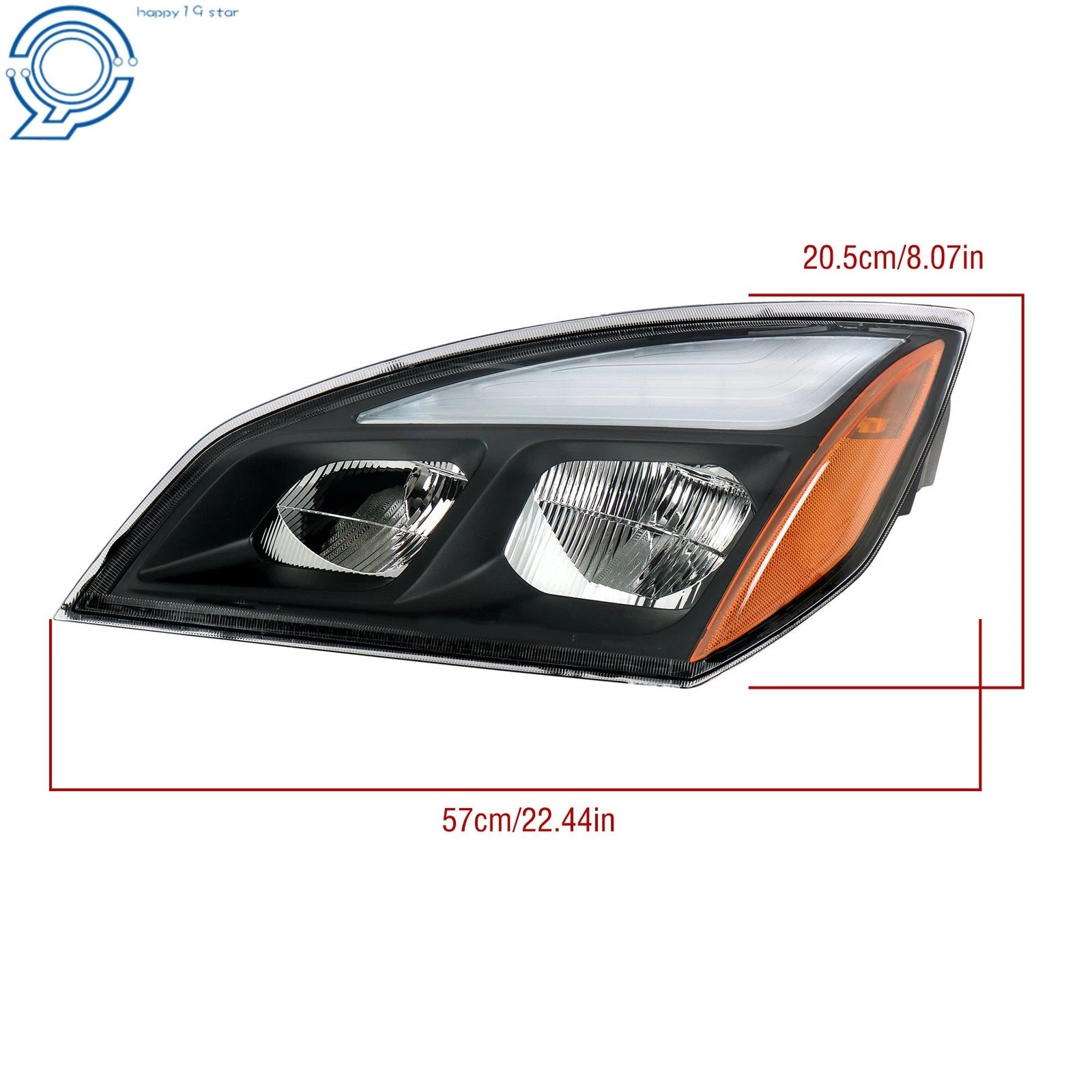 LED Left Driver Side Headlight for Freightliner Cascadia (2018–2023)