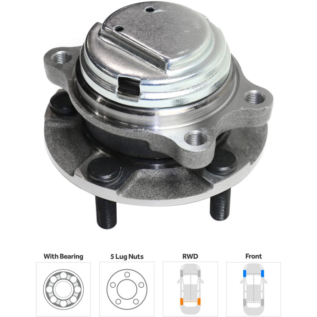 Wheel Hubs for Infiniti G37 (2008–2013) with Bearing 4-Wheel ABS RWD