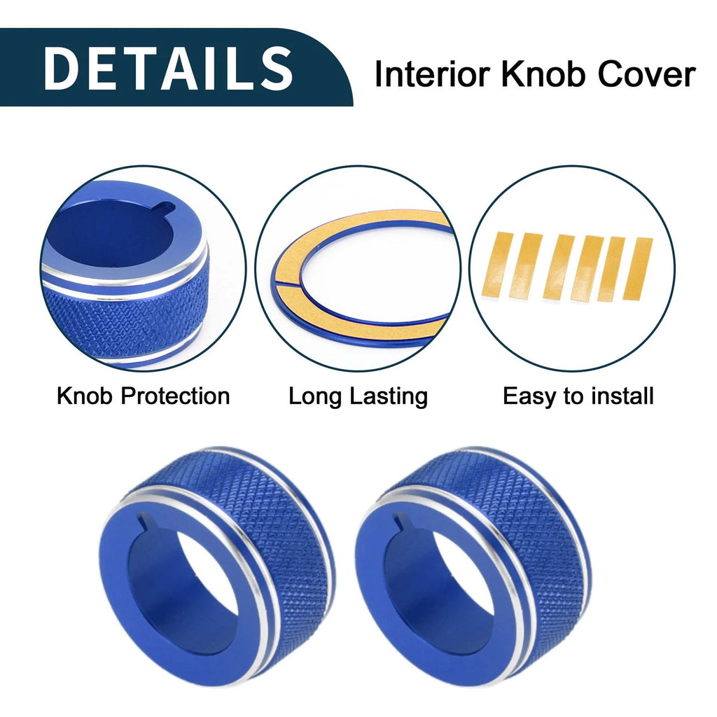 Set of 4 Media Tune Engine Start Mirror Switch Knob Covers for Subaru WRX (2022–2023) Blue