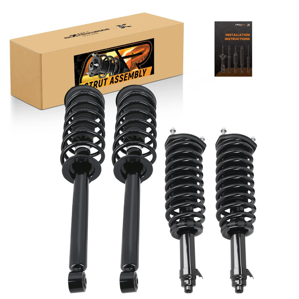 Set of 4 Complete Struts with Coil Spring for Lexus LS460 AWD (2009–2017)