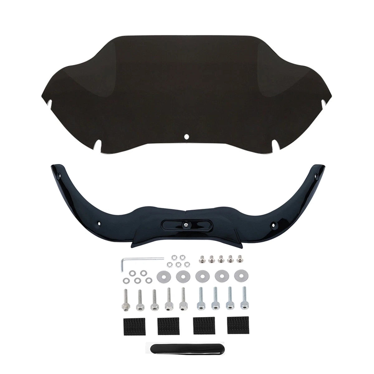 Windshield Windscreen Black Trims for Harley Road Glide FLTR (2004–2013)