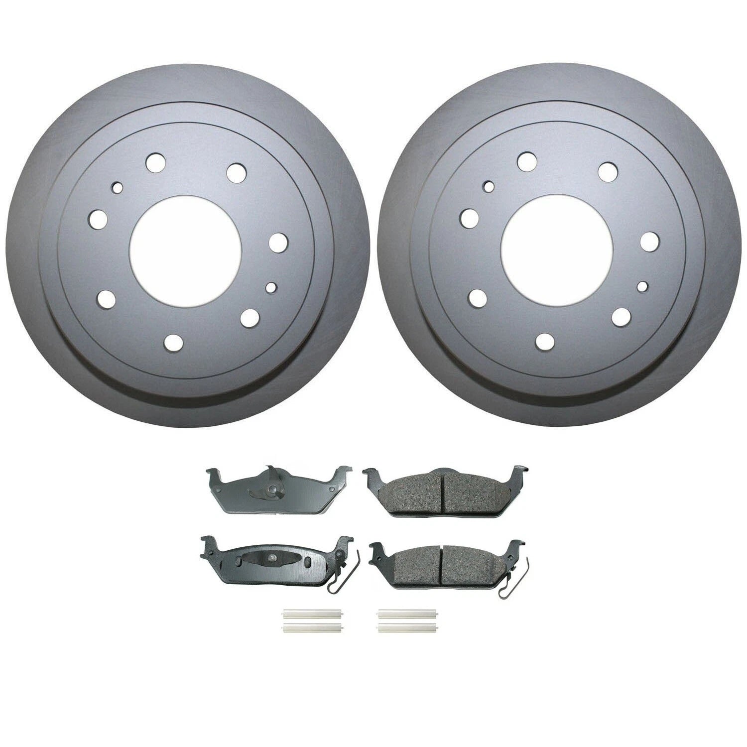 Rear Brake Kit 348mm Rotors & Akebono Pads for F-150 Mark LT (2006–2008)