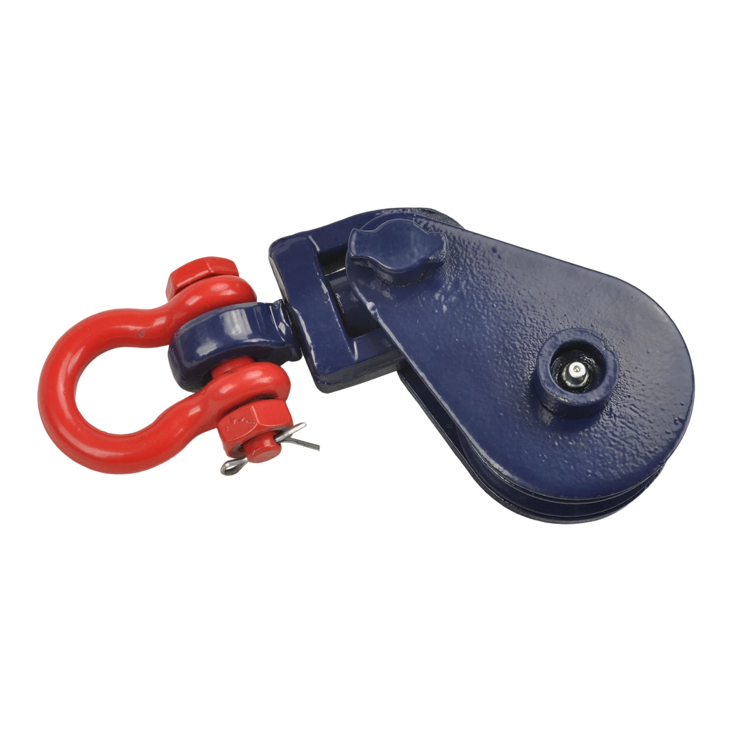 2Pcs 3" Snatch Block with Shackle & Chain for Wrecker Car Carrier