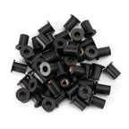 50 M5 Rubber Well Nuts for Windscreen & Fairing (Fits 10mm Hole)