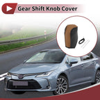 1 Pc Gear Shift Knob Cover for Toyota Corolla (2014–2018) Brown Faux Leather