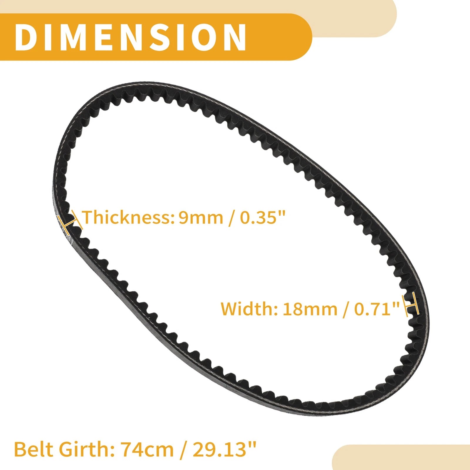 Drive Belt V-Belt for Honda WH100T GCC100 SPACY100 SCR100 (All Years)