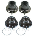 Front and Rear Wheel Bearing & Hub Assembly Kit for Chevy Corvette (C6, 2005–2013)