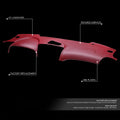 Dash Cap Cover Overlay for Acura TL (2004–2008) - Maroon Textured ABS Plastic