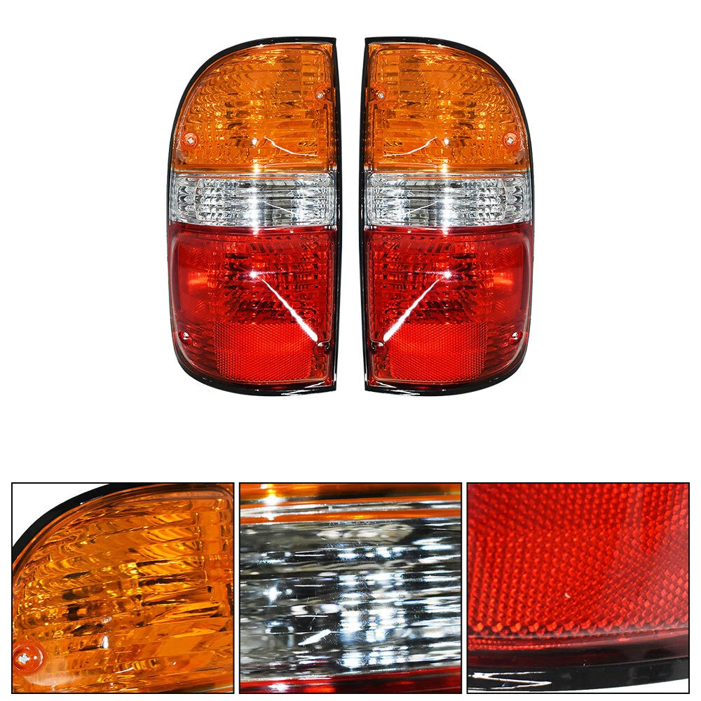 Tail Light Assembly Set for Toyota Tacoma (2001–2004) W/Bulbs Left + Right Halogen