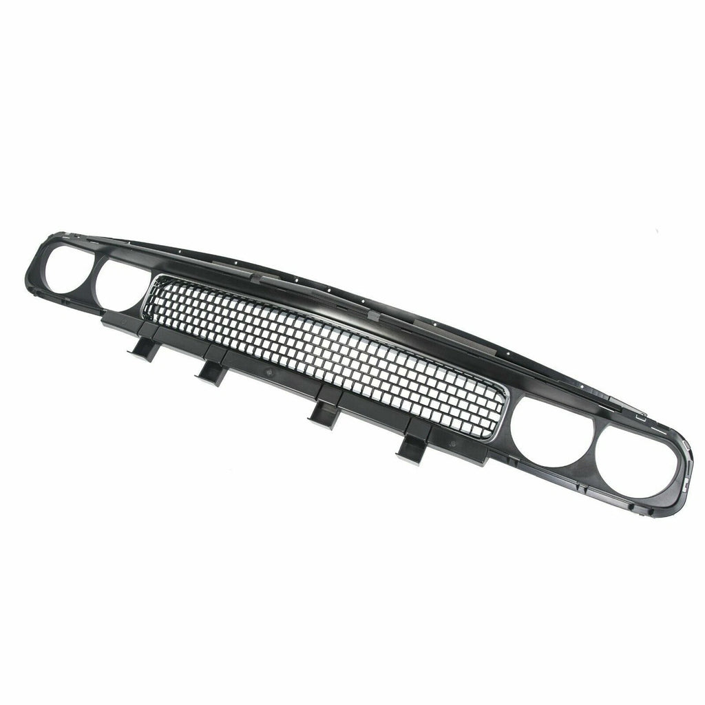 Front Bumper Grille for Dodge Challenger (2008–2014) Black with Chrome Trim