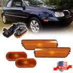 Set of 4 Amber Front Bumper Side Marker Lights for VW Golf Jetta (1999–2006)