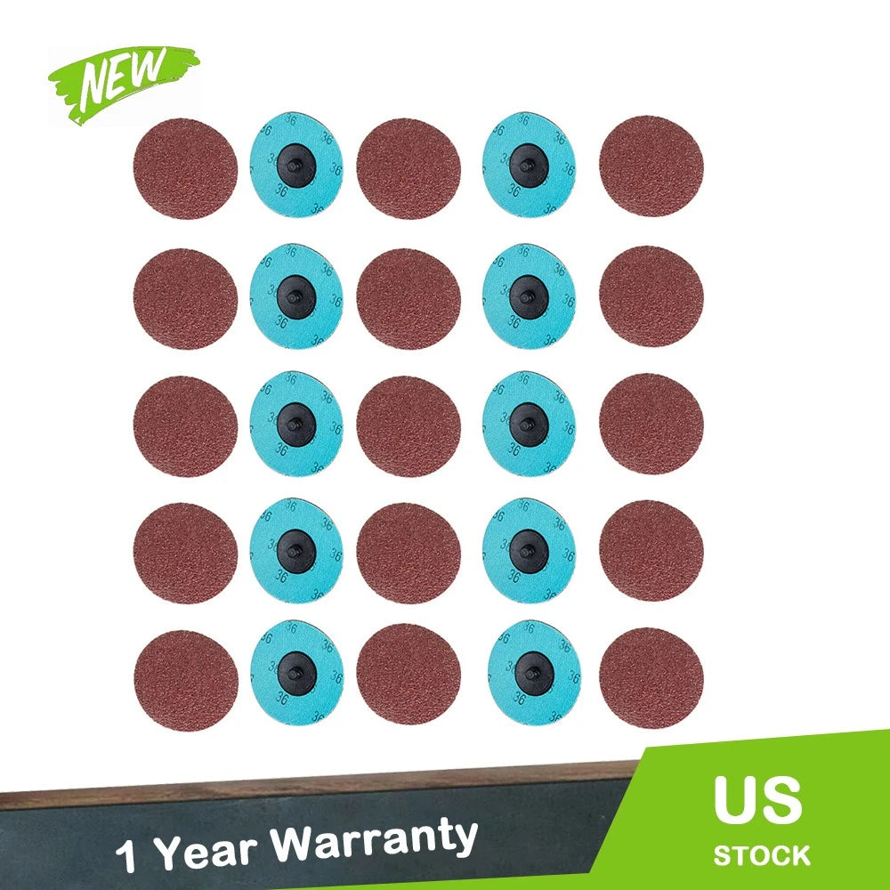 25PCS 3 Inch Aluminum Oxide Sanding Discs for Die Grinder (36 Grit)