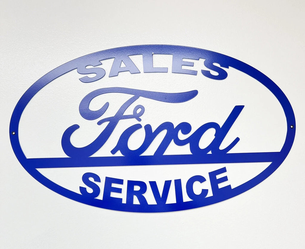 Metal Sign for Ford Sales and Service Display (24 in x 14 in) (Universal)