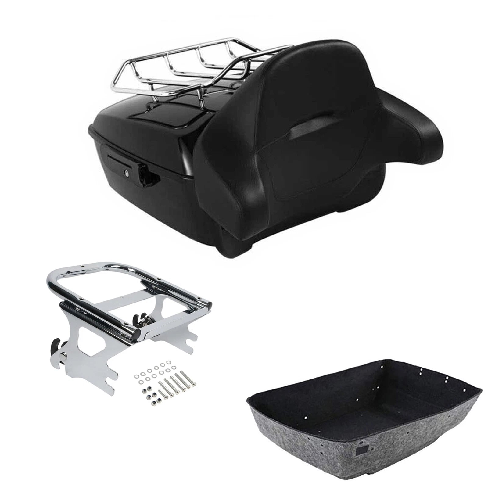 Trunk Backrest Pad Mounting Rack for Harley Touring Electra Glide (1997–2008)