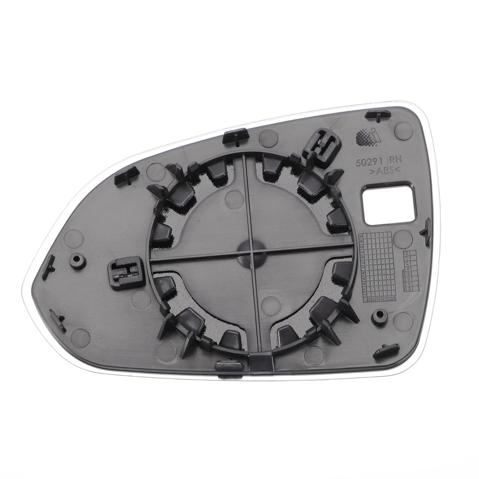 Right Side White Mirror Glass for Hyundai Accent (2018–2020)