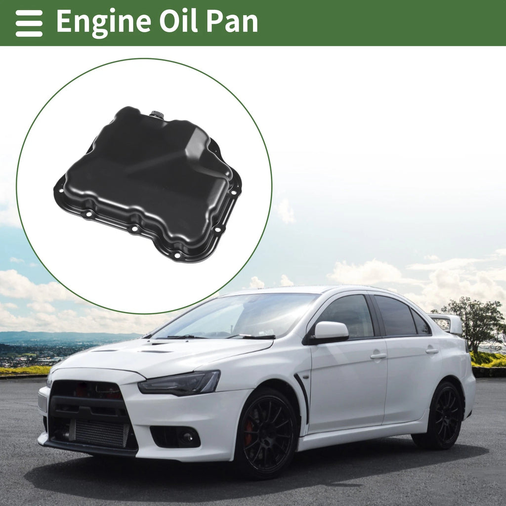 1 Pc Engine Oil Pan MD369654 for Mitsubishi Lancer (2002–2007) Iron Black