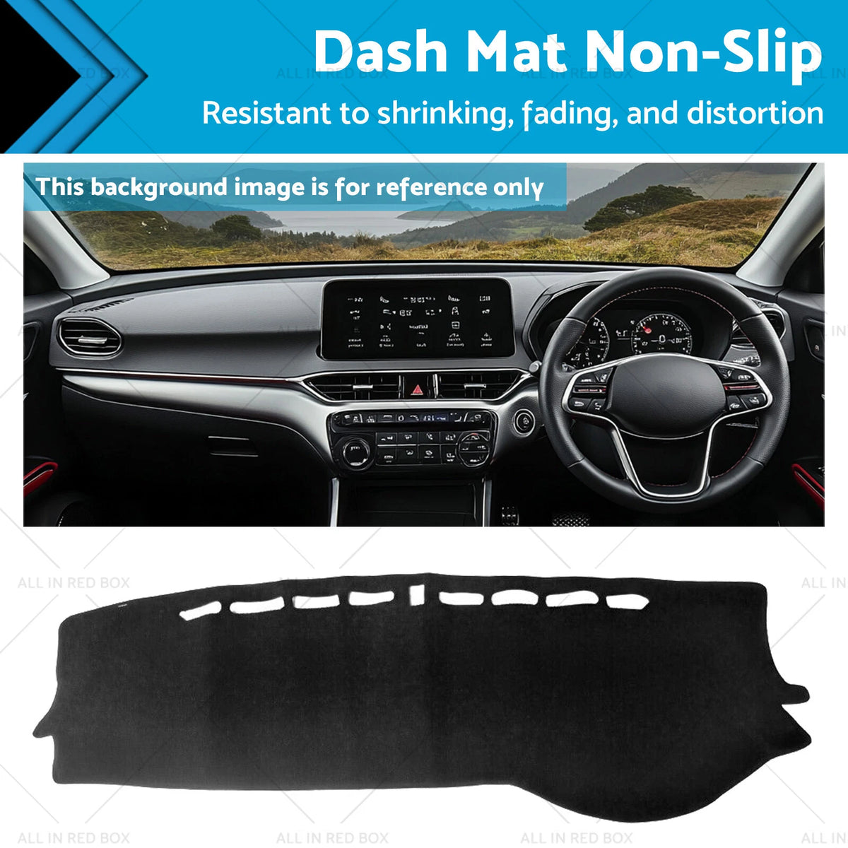 Non-Slip Dash Mat for Kia Cerato BD (2019–2024) Black